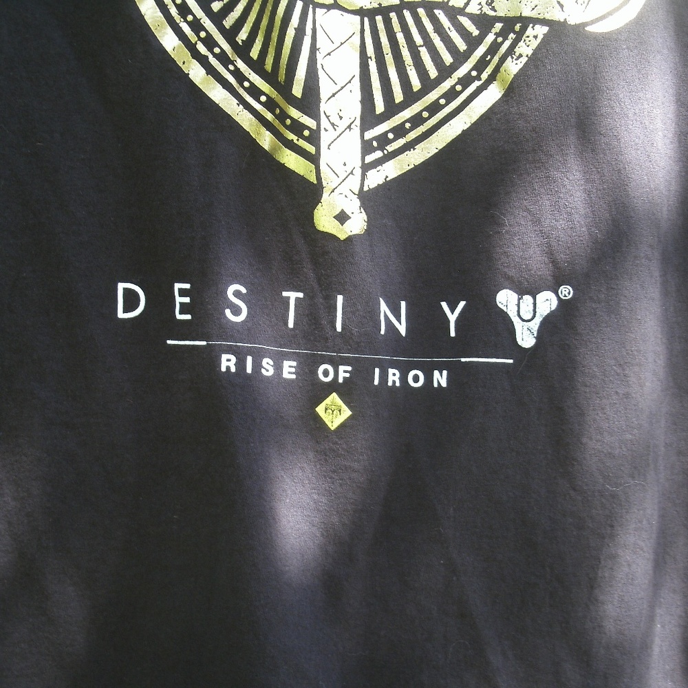Destiny Rise of Iron Game T-Shirt gold metallic Size XL - Picture 4 of 8